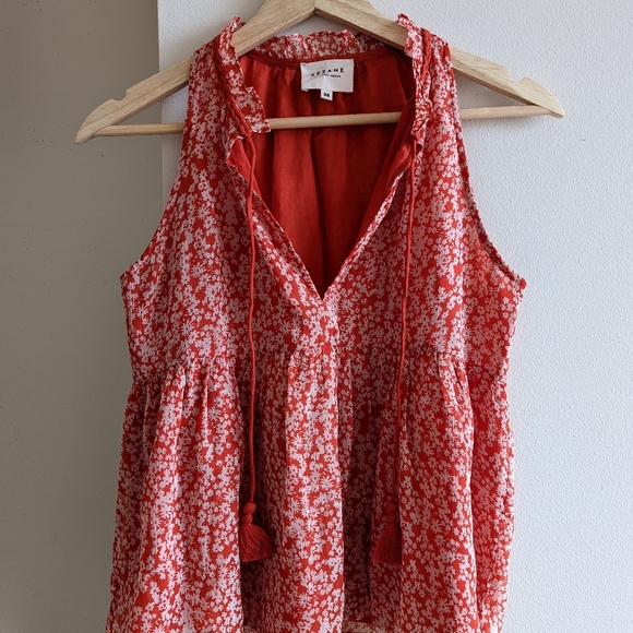NWOT Sezane Isee blouse in ditsy print - Picture 3 of 5